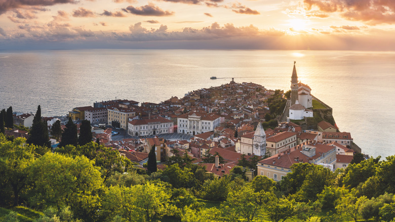 Seaside town of Piran, on the Adriatic coast of Slovenia