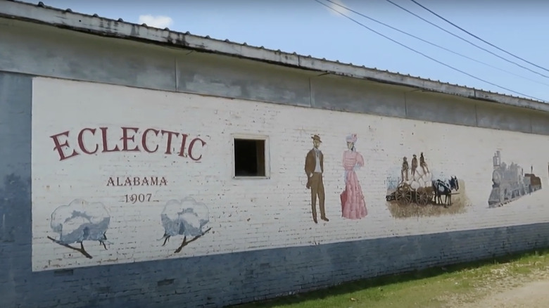 Brick wall mural in Eclectic