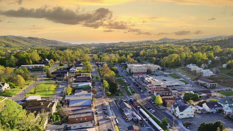 Overhead view of Blue Ridge, Georgia
