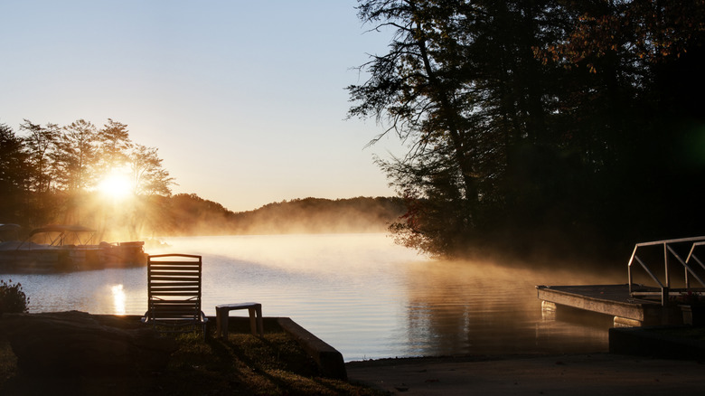 Sunrise over Lake Lure, North Carolina