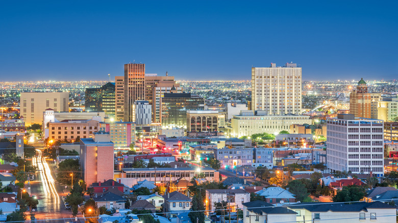 The skyline of El Paso, TX