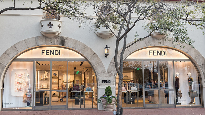 Fendi storefront at Highland Park Village in Texas.