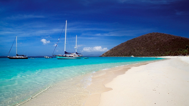 View from the beach at White Bay on Jost Van Dyke