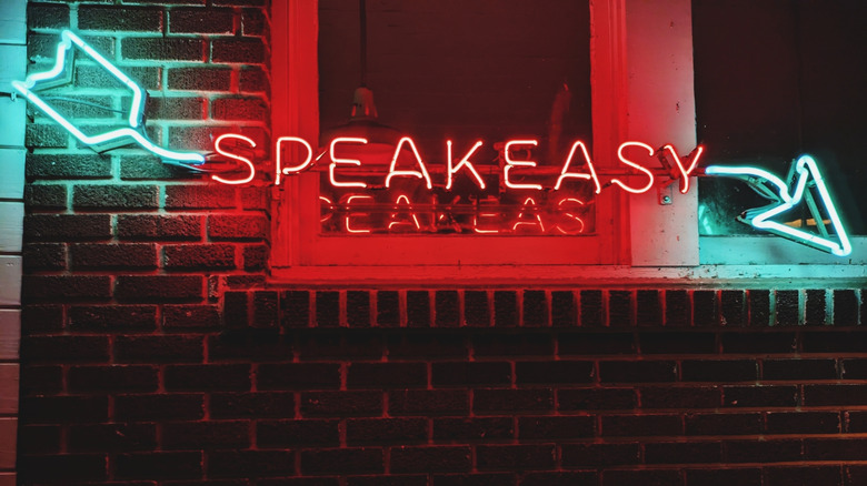 Speakeasy neon signage