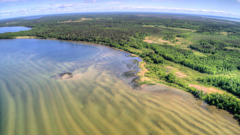 A wide-angle aerial view of Chippewa National Forest.