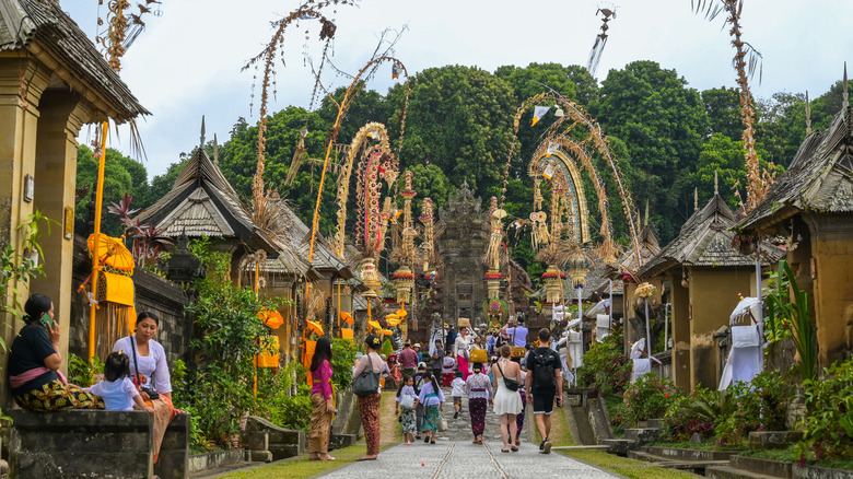 Tourists in Penglipuran