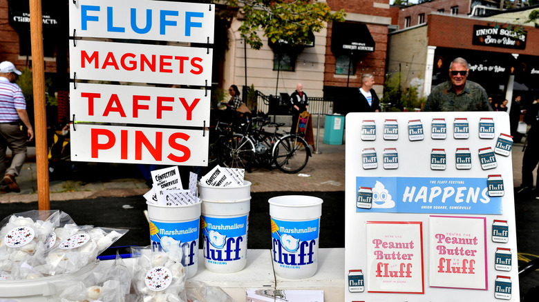 A booth at the Union Square Fluff Festival