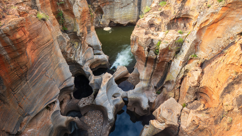 Bourke's Luck rock formation in Blyde River Canyon