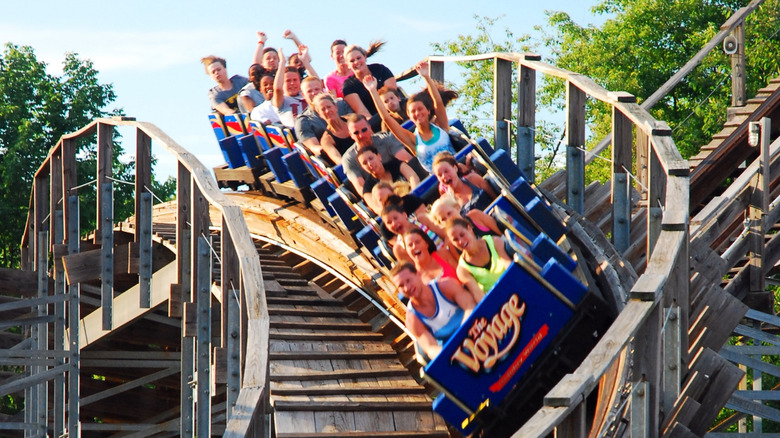 The Voyage at Holiday World & Splashin' Safari in Santa Claus, Indiana is the second longest wooden roller coaster