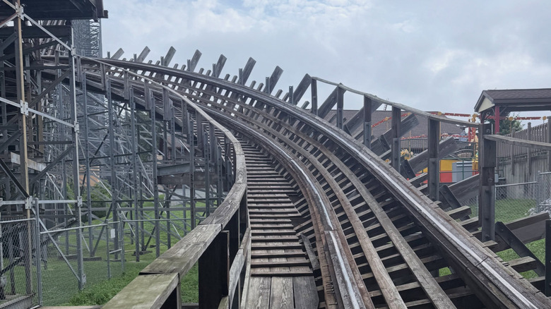 Close up of The Voyage at Holiday World & Splashin' Safari in Santa Claus, Indiana