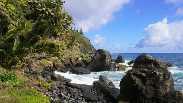 Rocks on the coastline of Pitcairn Island