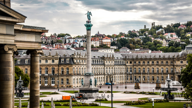 View of Stuttgart's Schlossplatz Square.