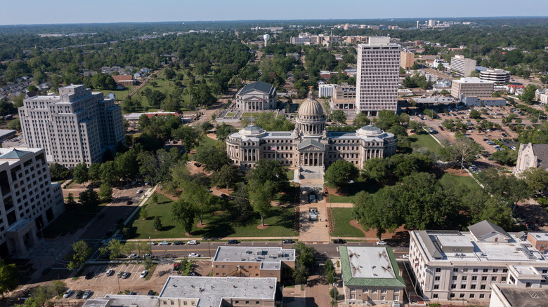 The downtown area of Jackson, Mississippi