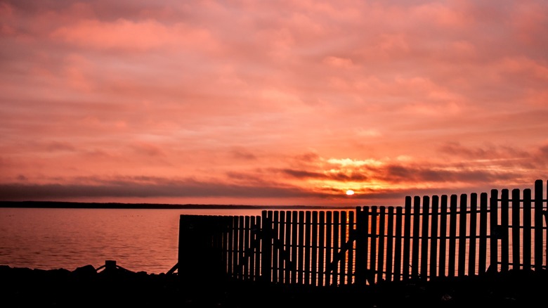 Sunrise over the Rappahannock River in Tappahannock, VA