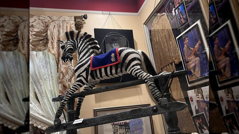A zebra rocking chair in the O Museum at The Mansion, Washington D.C.