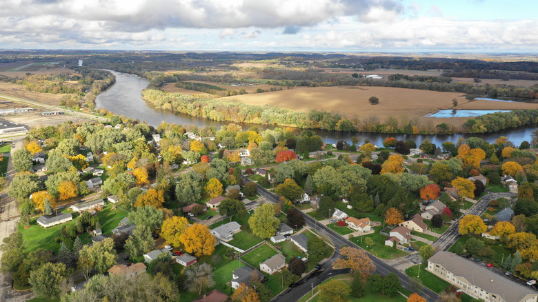Aerial view of Fort Atkinson, Wisconsin