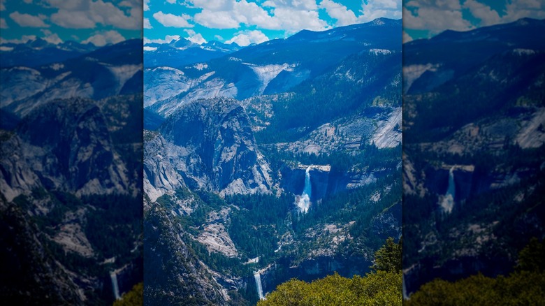Nevada and Vernal Falls from Washburn Point off of Glacier Point Road