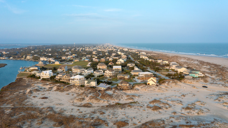 Aerial view of Emerald Isle, North Carolina