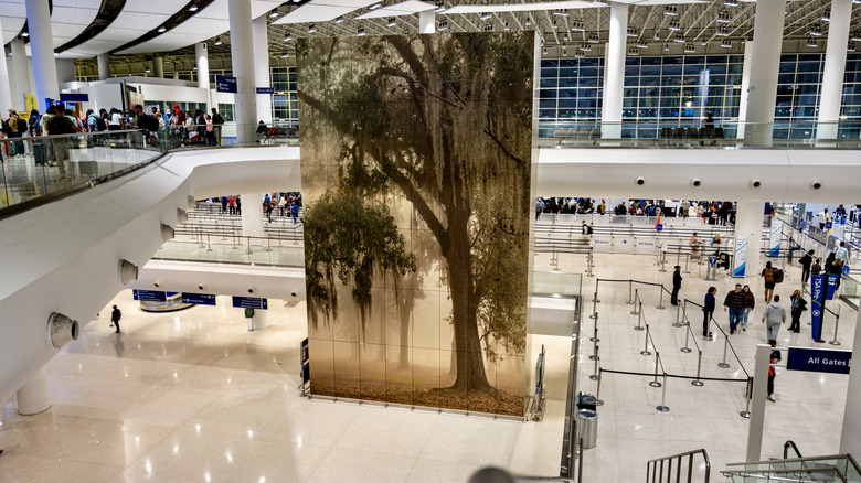 The interior of the Louis Armstrong New Orleans International Airport