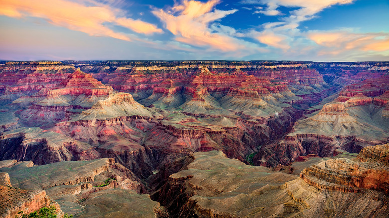 A view from the south rim of the Grand Canyon in Arizona