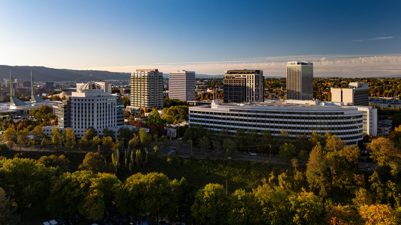 Aerial view of Portland's Lloyd District