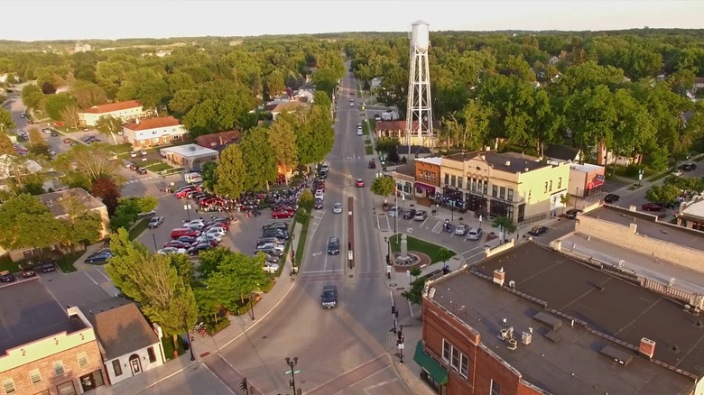 Aerial view of Oregon, Wisconsin