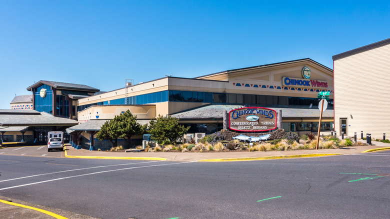 outside of Chinook Winds Casino Resort Lincoln City