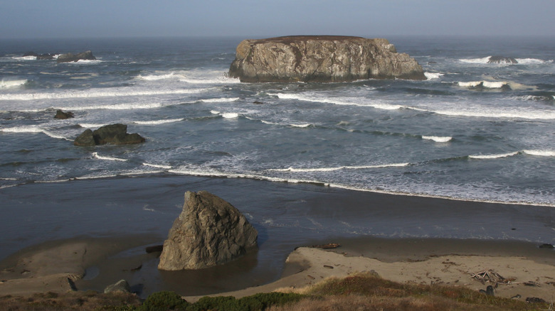 Islands and rocks making up the Oregon Islands National Wildlife Refuge