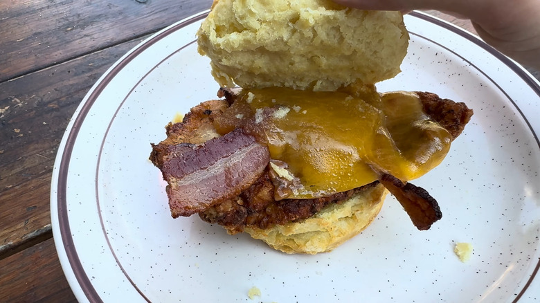A sandwich from Pine State Biscuits in Portland, Oregon