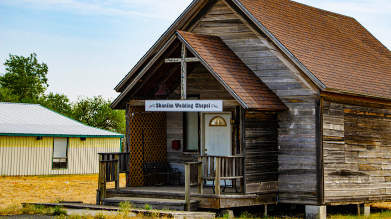 Old cars in Shaniko, Oregon