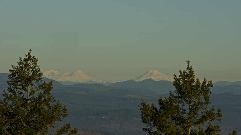 View of Three Sisters from Southern Willamette Valley