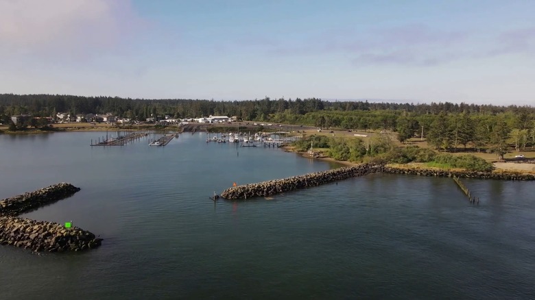 Aerial view of Hammond, Oregon