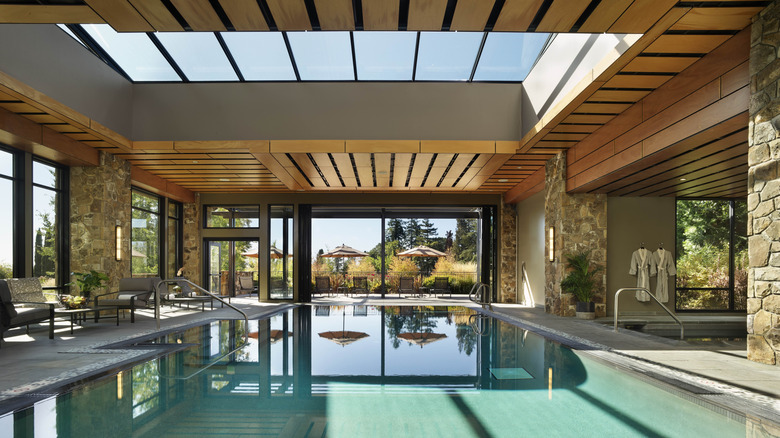Guests at The Allison Inn & Spa can unwind at the resort's indoor swimming pool