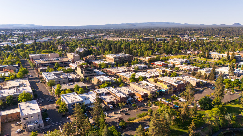 Aerial view of Bend Oregon