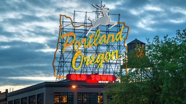 The classic Portland city sign