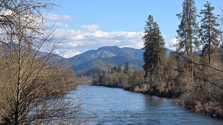 picture overlooking Rogue River near town of Rogue River