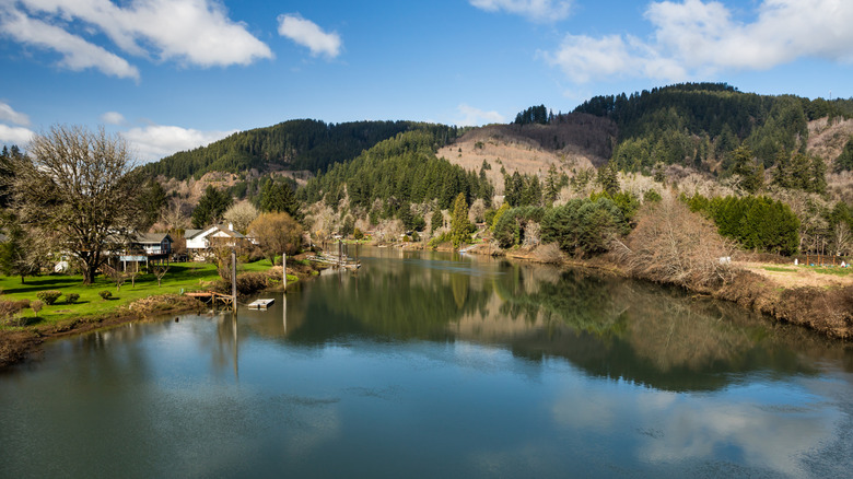 Siuslaw River in Mapleton, Oregon