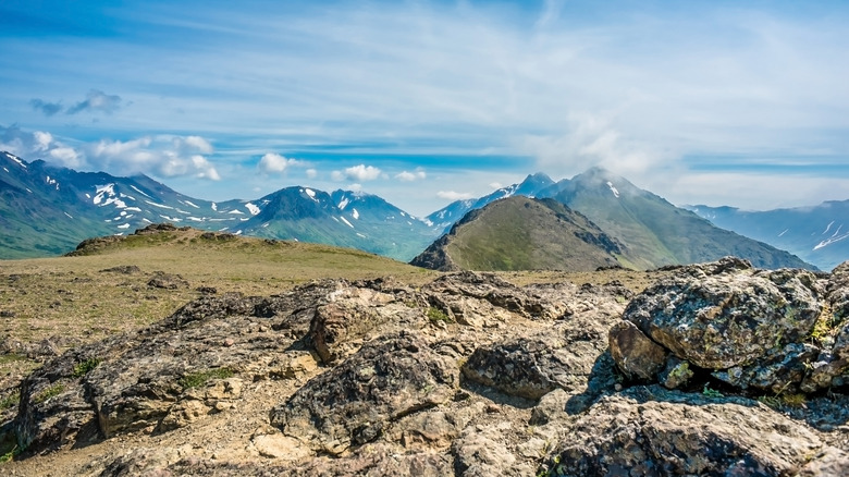 view from flattop mountain in alaska
