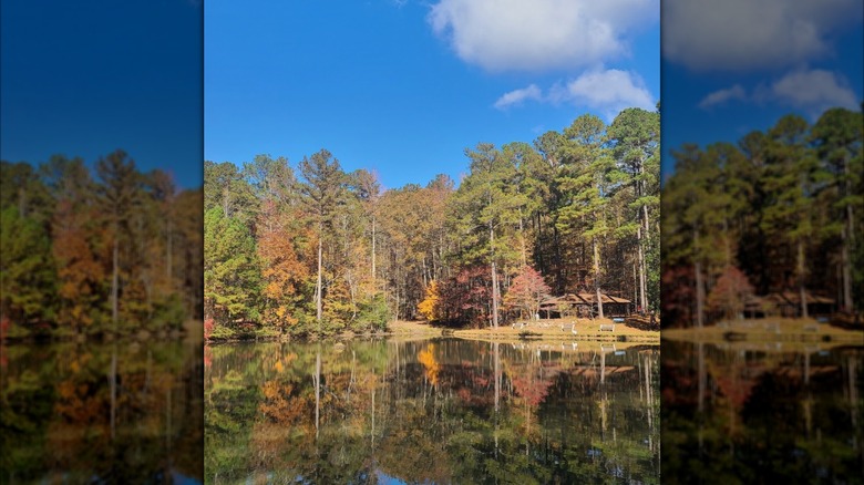 View of the cabin at Bear Creek Nature Center Chattahoochee Hills, Georgia