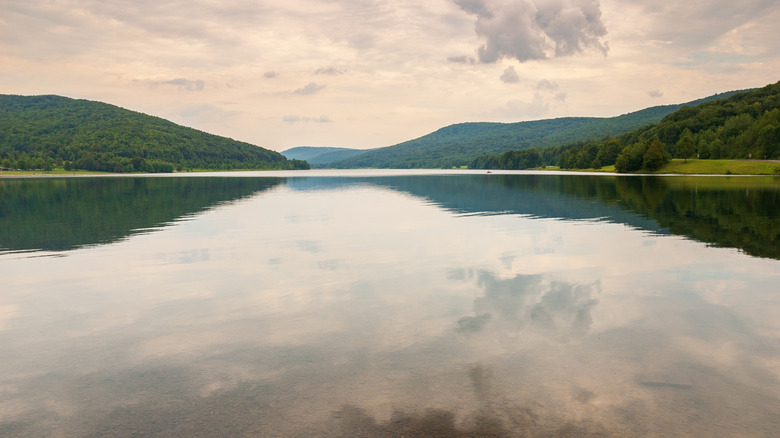 A calm lake at Allegany State Park