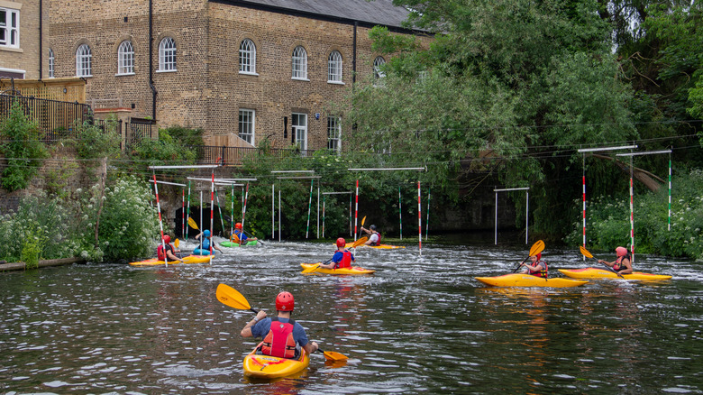 Kayakers on the canal at Colne Valley Regional Park