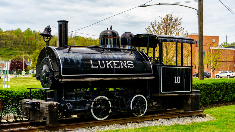 Steam powered locomotive at the National Iron & Steel Heritage Museum in Coatesville, Pennsylvania