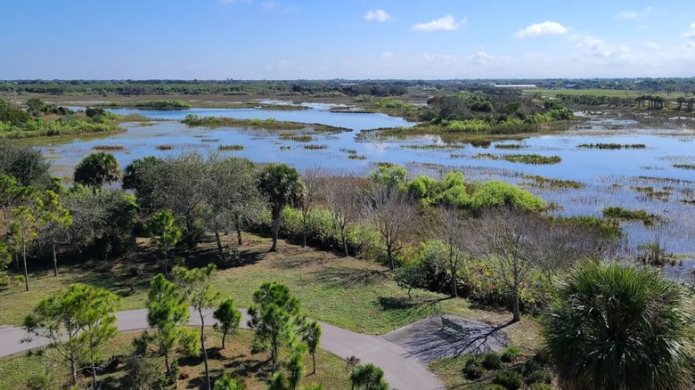 Aerial view of the Wellington Environmental Preserve