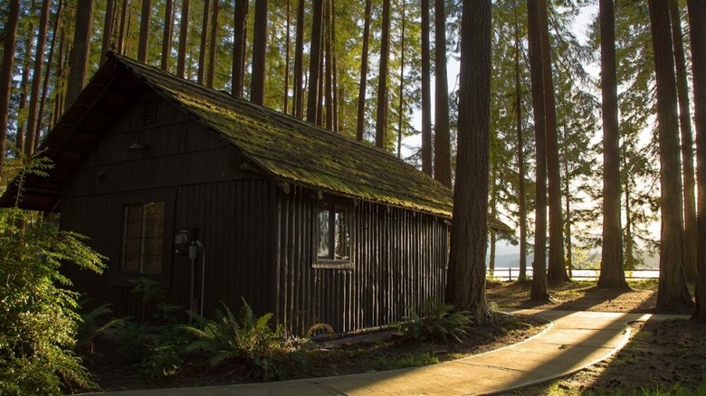 A cabin at Kitsap Memorial State Park in Washington