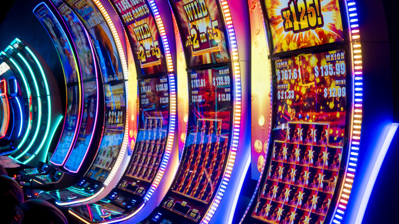 Row of slots in Las Vegas