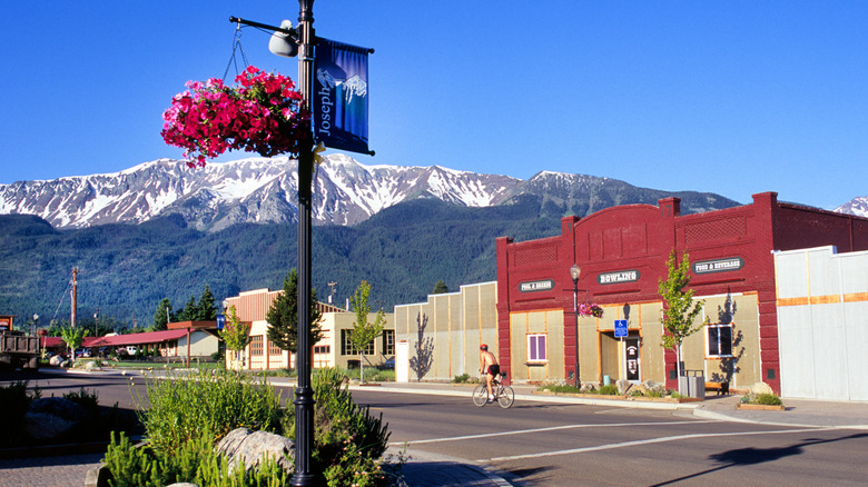 Downtown Joseph, Oregon, with the Wallowas in the background