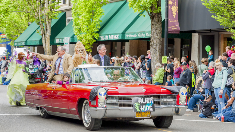 Annual UFO festival event on McKinnville, Oregon's Third Street
