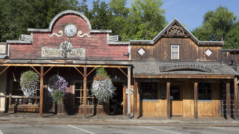 Western-style store fronts in Winthrop, Washington