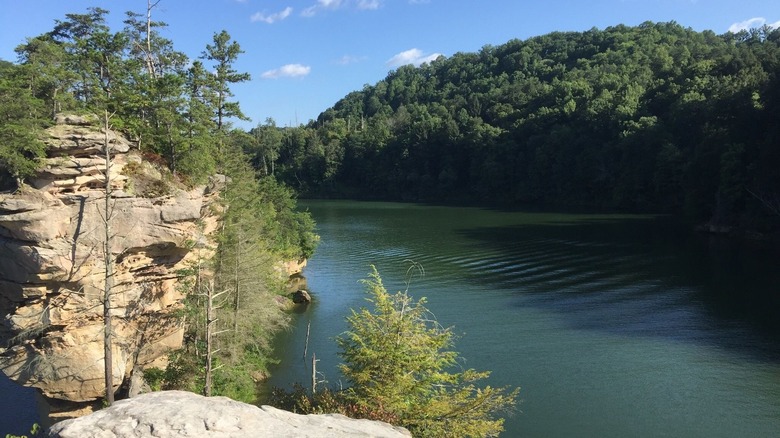 A scenic overlook at Paintsville Lake State Park in Paintsville, Kentucky