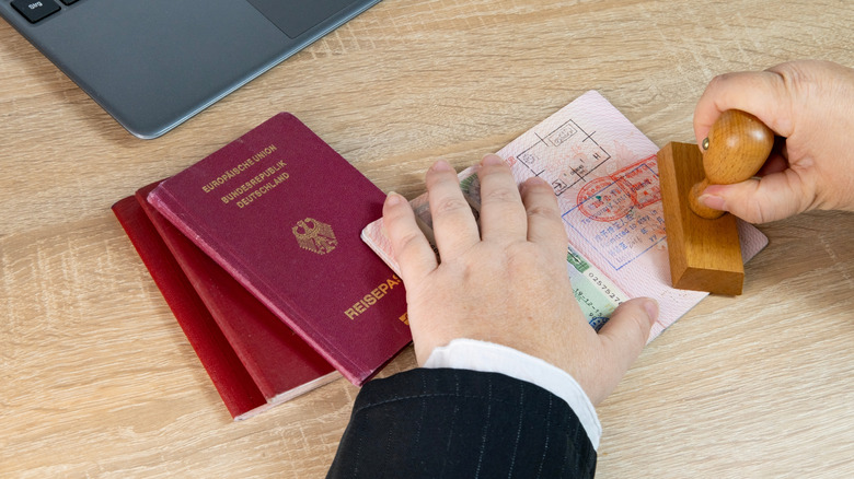 Getting a stamp in your passport